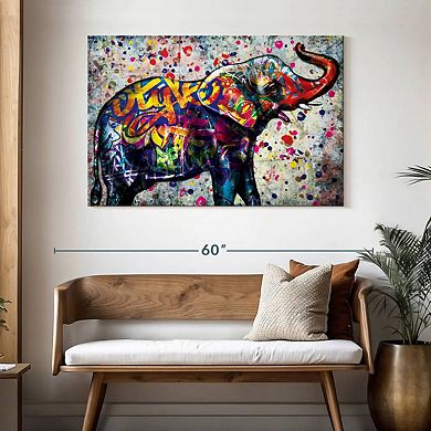 Epic Colorful Elephant Wall Art