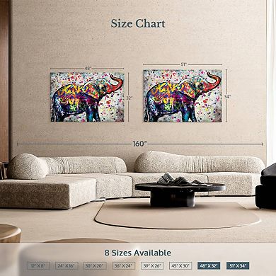 Epic Colorful Elephant Wall Art