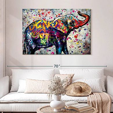 Epic Colorful Elephant Wall Art