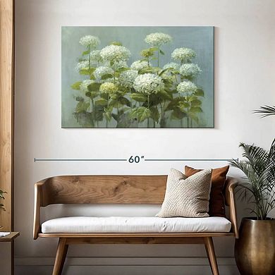 White Hydrangea Garden Wall Art