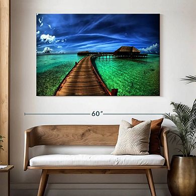 Maldives Bungalow Dock Wall Art