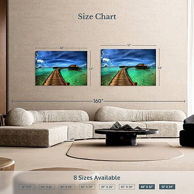 Maldives Bungalow Dock Wall Art