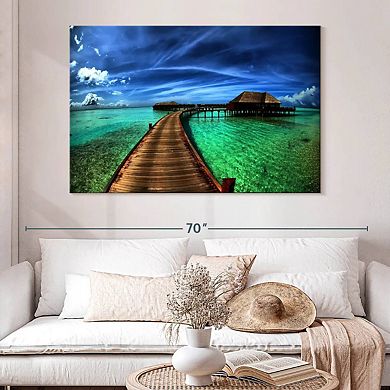 Maldives Bungalow Dock Wall Art