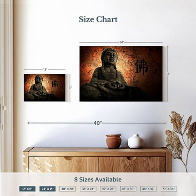 Grunge Buddha Wall Art