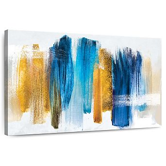 Blue And Gold Abstract Wall Art