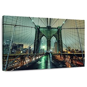 Brooklyn Bridge Nightfall Wall Art