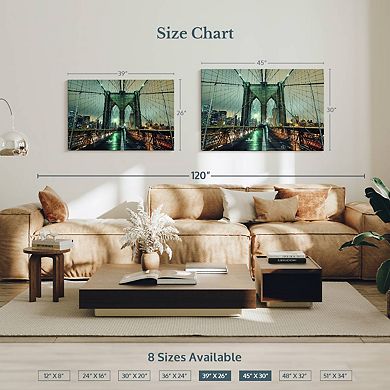 Brooklyn Bridge Nightfall Wall Art