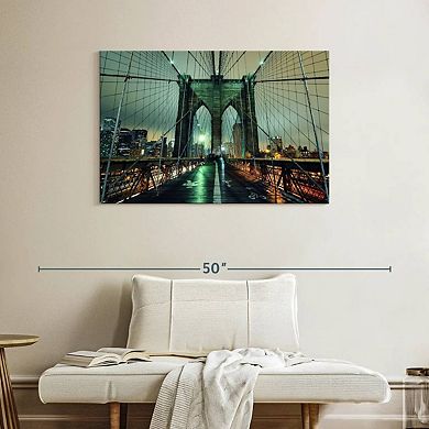 Brooklyn Bridge Nightfall Wall Art