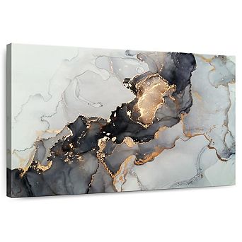 Black And Gold Splash Wall Art