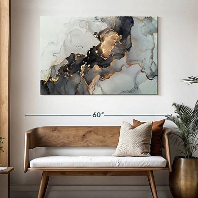 Black And Gold Splash Wall Art