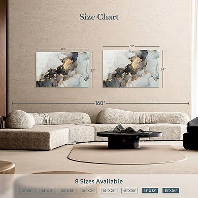 Black And Gold Splash Wall Art