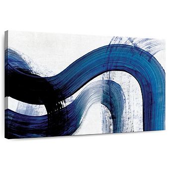 Blue Abstract Curves Wall Art
