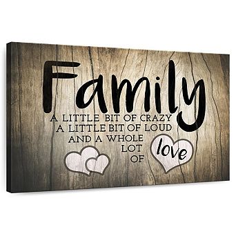 Family Love Typography Wall Art