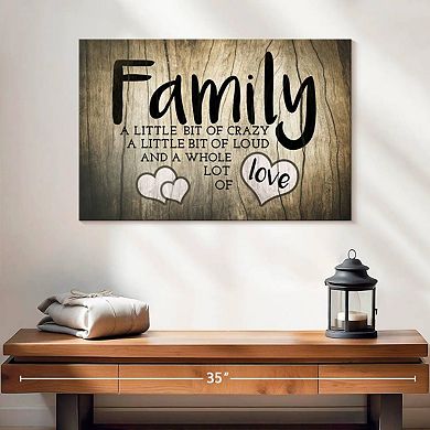 Family Love Typography Wall Art