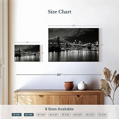 Brooklyn Bridge At Night Wall Art