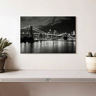 Brooklyn Bridge At Night Wall Art