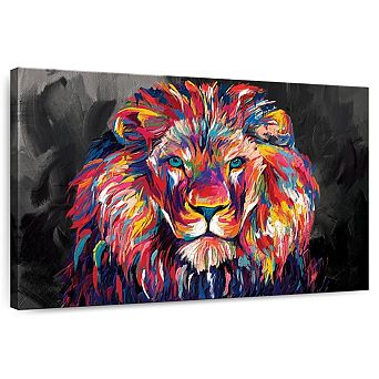 Lion's Gaze Abstract Color Wall Art