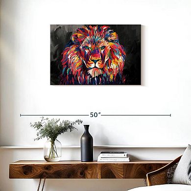 Lion's Gaze Abstract Color Wall Art