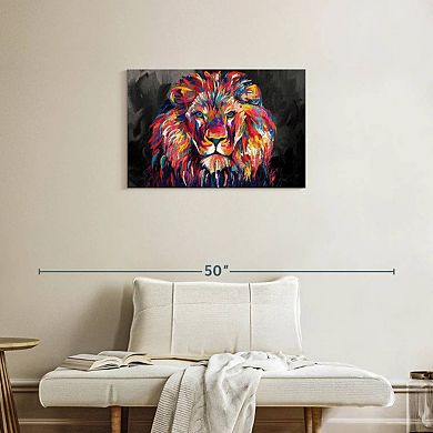 Lion's Gaze Abstract Color Wall Art