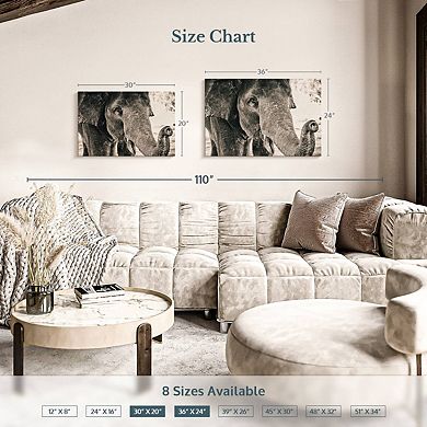 Elephant Up Close Wall Art