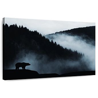 Foggy Mountain Bear Wall Art