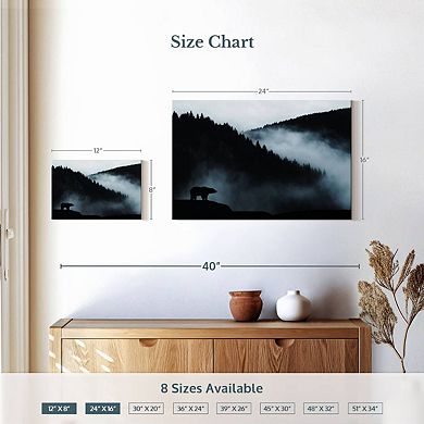 Foggy Mountain Bear Wall Art
