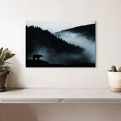 Foggy Mountain Bear Wall Art