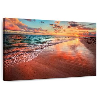 Colorful Beach Scene Wall Art