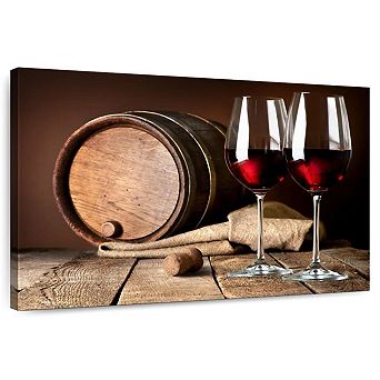 Vintage Wine Glasses Wall Art