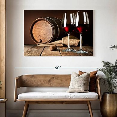 Vintage Wine Glasses Wall Art