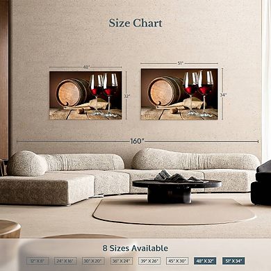 Vintage Wine Glasses Wall Art