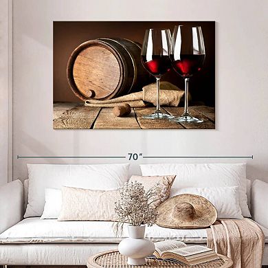 Vintage Wine Glasses Wall Art