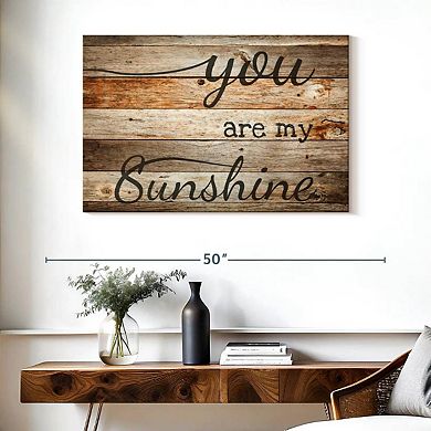 You Are My Sunshine Typography II Wall Art