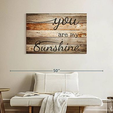 You Are My Sunshine Typography II Wall Art