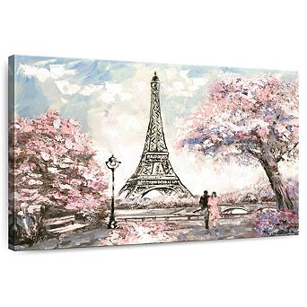 Spring Lovers In Paris Wall Art