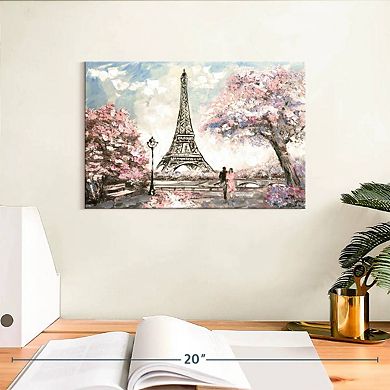 Spring Lovers In Paris Wall Art