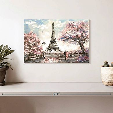Spring Lovers In Paris Wall Art