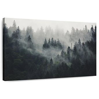 Misty Forest Mountain Wall Art