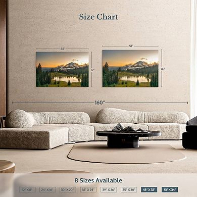 Majestic Sunset At Mount Rainer Wall Art