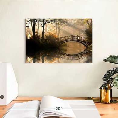 Misty Park Bridge Wall Art