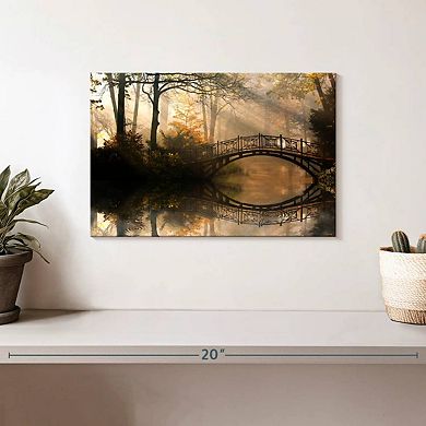 Misty Park Bridge Wall Art