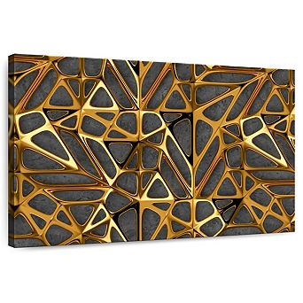 Gold Metal Lattice Wall Art