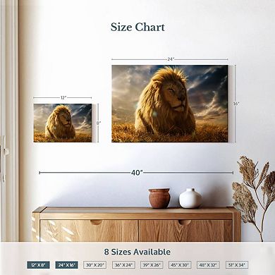 Safari Lion Glory Wall Art