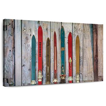 Colorful Rustic Skis Wall Art