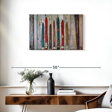 Colorful Rustic Skis Wall Art