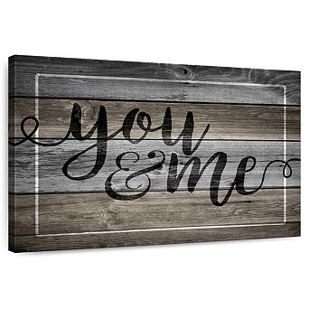 You And Me Typography Wall Art