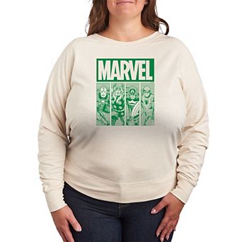 Plus Size Marvel French Terry Long Sleeve Tee