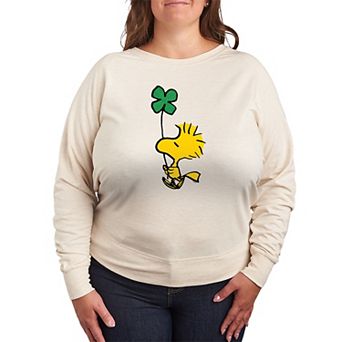 Plus Size Peanuts Woodstock French Terry Long Sleeve Tee