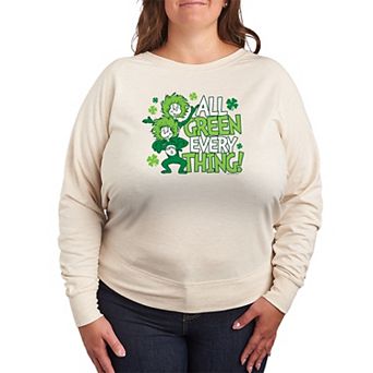Plus Size Dr. Seuss Thing 1 & Thing 2 St. Patrick's French Terry Long Sleeve Tee