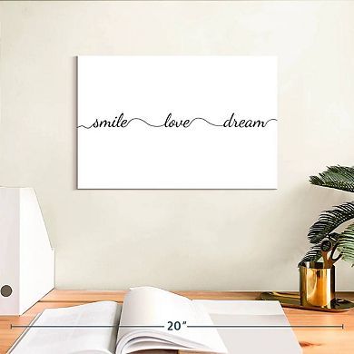 Smile Love Dream Wall Art